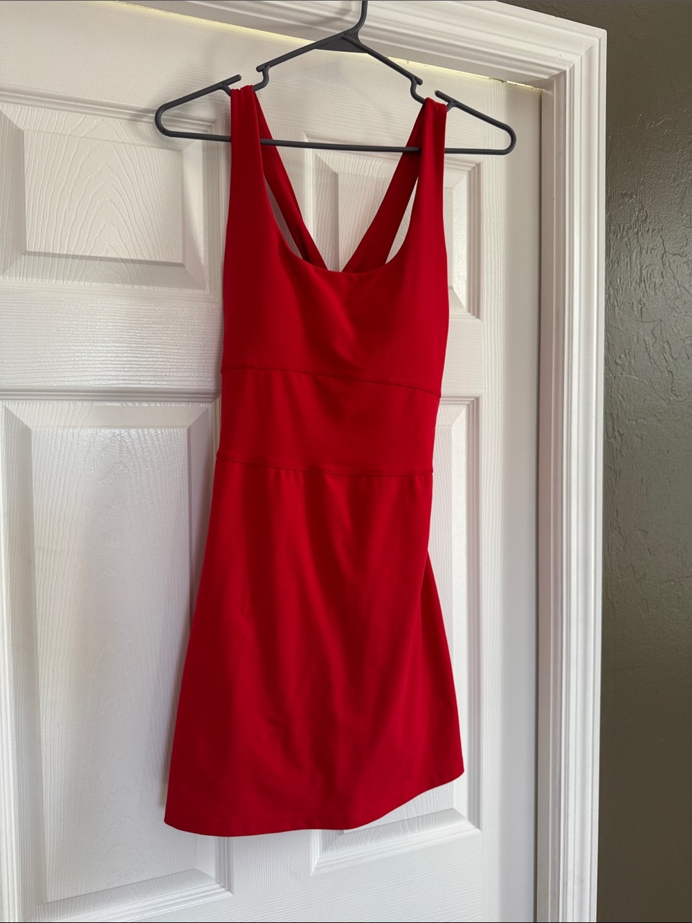 Fabletics Red V-Neck Sleeveless Mini Dress